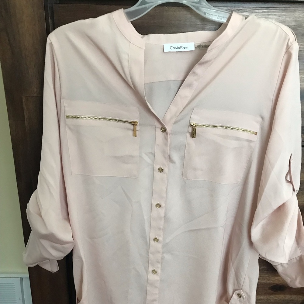 Sheer, airy blouse.